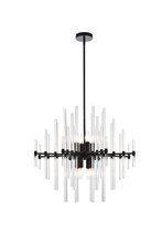  2502D27BK - Sienna 27 Inch Crystal Rod Pendant in Black