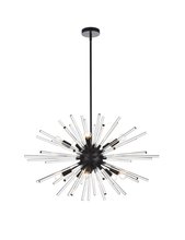  2502D32BK - Sienna 32 Inch Crystal Rod Pendant in Black