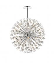  2550D44C - Vera 44 inch crystal starburst round pendant in chrome