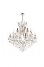 Elegant 2800G44C/RC - Maria Theresa 37 Light Chrome Chandelier Clear Royal Cut Crystal