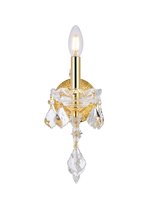 Elegant 2800W1G/EC - Maria Theresa 1 light Gold Wall Sconce Clear Elegant Cut Crystal