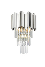 Elegant 3400W12C - Willow 12 inch Wall Sconce in Chrome