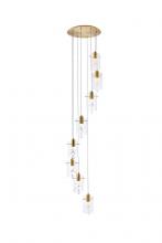  5202D18G - Hana 8 Lights Gold Pendant