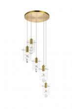  5202D19G - Hana 5 Lights Gold Pendant