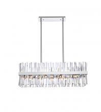  6200G36C - Serephina 36 Inch Crystal Rectangle Chandelier Light in Chrome