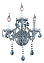  V7853W3SS-SS/RC - Verona 3 light Silver Shade Wall Sconce Silver Shade (Grey) Royal Cut Crystal