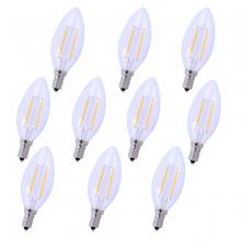  E12LED123-10PK - LED E12 CANDELABRA, 5000K, 300 degree, CRI80, ES, UL/CUL, 2.5W, 25W EQUIVALENT, 15000HRS