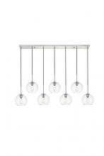  LD2230C - Baxter 7 Lights Chrome Pendant with Clear Glass