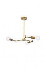  LD2340BR - Furlong 3 Lights Brass Pendant