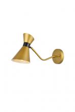  LD2352BR - Halycon 5 Inch Brass Wall Sconce