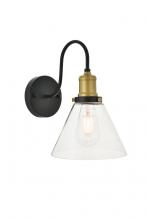  LD4017W7BRB - Histoire 1 light brass and black Wall Sconce