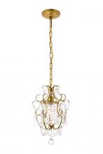  LD5017D11BR - Kirin 1 Light Brass Pendant