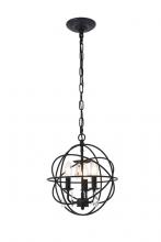  LD5055D12MB - Wallace 3 Light Matte Black Pendant