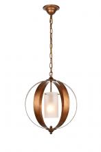  LD6012D15G - Marion Collection Pendant D15 H19 Lt:1 Vintage Gold Finish