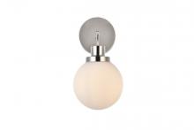  LD7030W8PN - Hanson 1 Light Bath Sconce in Polished Nickel with Frosted Shade