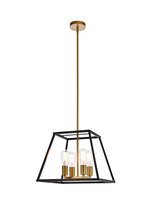  LD720D16BRK - Declan 16 inch pendant in black and brass