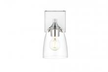  LD7307W5CH - Gianni 1 Light Chrome and Clear Bath Sconce