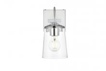  LD7313W5CH - Avani 1 Light Chrome and Clear Bath Sconce