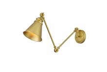  LD7323W6BRA - Ledger 1 Light Brass Swing Arm Wall Sconce