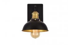  LD8004W7BK - Anders Collection Wall Sconce D7.1 H8.3 Lt:1 Black and Brass Finish