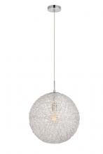  LDPD2070 - Lilou Collection Pendant D15.7 H16.8 Lt:1 Chrome and Clear Finish