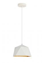  LDPD2078 - Arden Collection Pendant D10.2 H6.7 Lt:1 Frosted White and Gold Finish