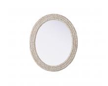  MR4C3036LN - Oval Cornhusk Mirror 30x36 in Linen White