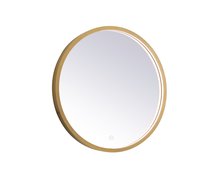  MRE6021BR - Pier 21 Inch LED Mirror with Adjustable Color Temperature 3000k/4200k/6400k in Brass