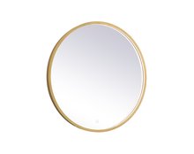  MRE6028BR - Pier 28 Inch LED Mirror with Adjustable Color Temperature 3000k/4200k/6400k in Brass