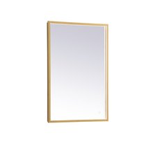  MRE61830BR - Pier 18x30 Inch LED Mirror with Adjustable Color Temperature 3000k/4200k/6400k in Brass
