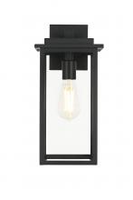  OD50126W15BK - Kaysen 7 inch Outdoor Wall Sconce in Black