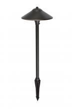  P800-DB - Outdoor 12V Cast Brass path light 9 inch Wide x 24 inch High in Dark Bronze