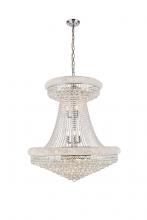  V1800G36SC/RC - Primo 28 Light Chrome Chandelier Clear Royal Cut Crystal