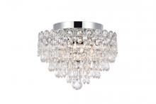  V1902F12C/RC - Century 4 Light Chrome Flush Mount Clear Royal Cut Crystal