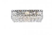  V2034F16C/RC - MaxIme 4 Light Chrome Flush Mount Clear Royal Cut Crystal