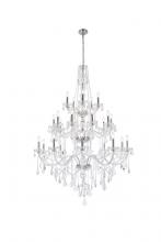  V7825G43C/RC - Verona 25 Light Chrome Chandelier Clear Royal Cut Crystal