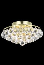  V9805F14G/RC - Corona 4 Light Chrome Flush Mount Clear Royal Cut Crystal