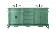  VF10172DVM - 72 Inch Double Bathroom Vanity in Vintage Mint