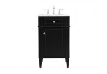  VF12521BK - 21 Inch Single Bathroom Vanity in Black