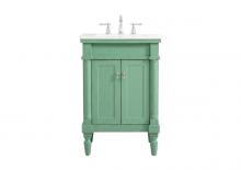  VF13024VM - 24 Inch Single Bathroom Vanity in Vintage Mint