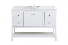  VF16448WH-BS - 48 Inch Single Bathroom Vanity in White with Backsplash