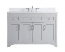  VF17048GR-BS - 48 Inch Single Bathroom Vanity in Grey with Backsplash