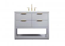  VF19242GR - 42 Inch Single Bathroom Vanity in Grey