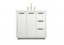  VF19436WH - 36 Inch Single Bathroom Vanity in White