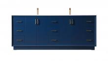  VF19684DBL - 84 Inch Double Bathroom Vanity in Blue