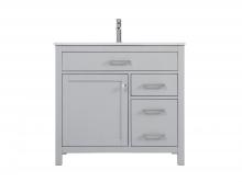  VF23336GR - 36 Inch Single Bathroom Vanity in Grey