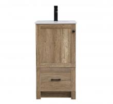  VF2818NT - 18 Inch Single Bathroom Vanity in Natural Oak