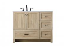  VF2842MW - 42 Inch Single Bathroom Vanity In Mango Wood