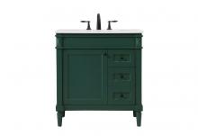  VF31832GN - 32 Inch Single Bathroom Vanity in Green