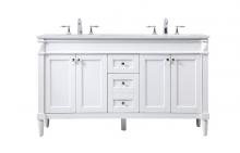  VF31860DWH - 60 Inch Double Bathroom Vanity in White